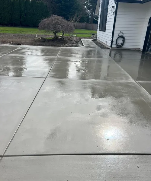 Broom Finish Driveway Replacement With Decorative Borders in Newcastle 